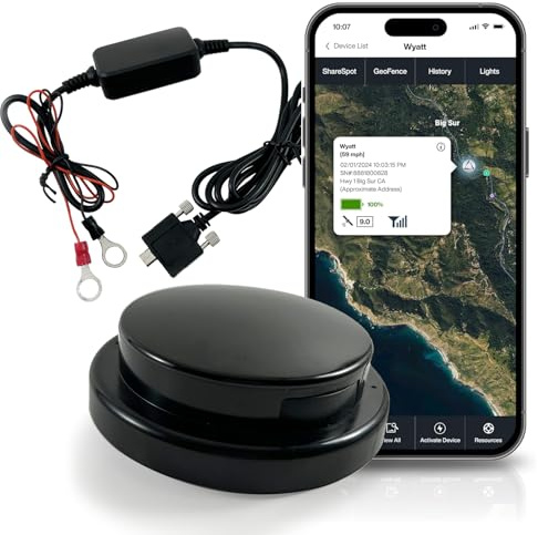 LandAirSea Overdrive Permanent GPS Tracker - Includes Waterproof Hardwire Kit and Permanent Mount. Perfect for Long-Term Tracking of Equipment, Vehicles, and More. Real-Time Global Tracking.