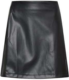 b.young BYBXDENMA Damen Rock Minirock kurzer Rock mit Reißverschluss Seitenschlitz Slim fit, Größe:38, Farbe:Black (200451)