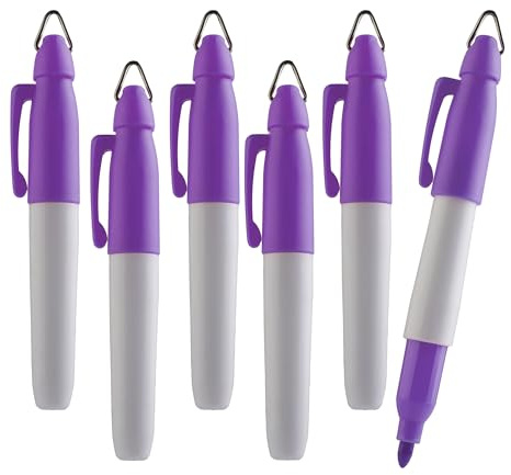 TH Golf Mini pennarelli indelebili, colori assortiti, punta fine, 6 pezzi (viola)