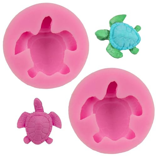 Moule À Tortue En Silicone, 2 Pièce, Moule À Chocolat, À Gâteau, À Fondant, Outils De Cuisson À Faire Soi-Même