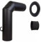DN 150 mm Rauchrohr 2 mm Kaminrohr Abgasrohr Ofenrohr Bogen Rosette Wandfutter (Hauptrohr-Set gezogen)