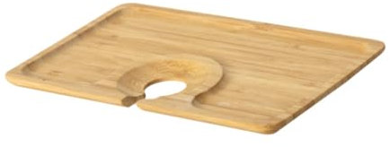 Baoblaze Appetizer Plates with Wine Glass Holder Charcuterie Boards Bamboo Drinks Holder Wine Snack Tray for Picnics Party Fruits Nuts