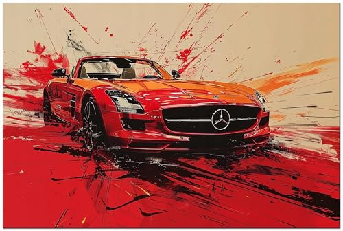 Printonia Wandbild m Leinwandgemalde Bild Leinwandbild SLS AMG Auto
