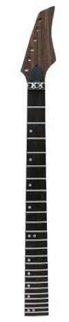 ModouString Electric Guitar Neck 24Fret Maple neck With locking Nut 25.5inch Rosewood Fretboard Black head Replacement for guitar parts
