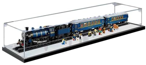 Acrylic Dustproof Display Case Designed for Lego 21344 Orient Express Ideas Series Train Model, Storage Box, Transparent Box, Display Box Compatible with Lego 21344. (No model)
