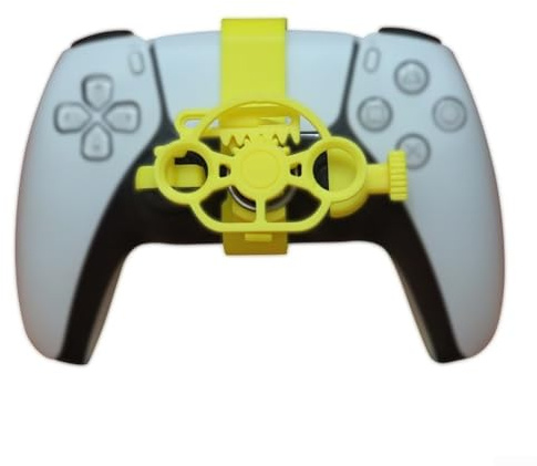 Volante 3D Mini Racing Game compatible con PS5 que ofrece un diseño compacto y un control realista para un juego dinámico (amarillo)