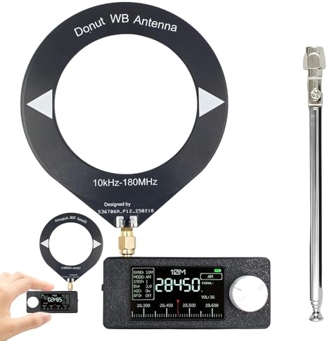 LYPPUL SI4732 Receptor de Radio de Banda Completa, Radio SI4732 de Tamaño de Bolsillo, Radio Mini SI4732 con ESP32-S3 Master Control, Antenas de Bucle y Antenas Telescópicas para Viajes o Uso Diario