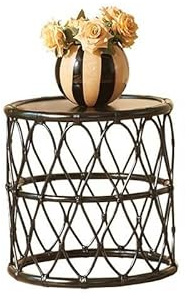 NEBE Rattan Couchtisch Haushalt Runder Tisch Homestay Beistelltisch Wohnzimmer Sofa(S)