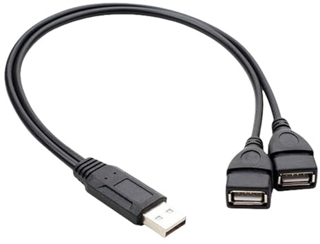 TERNCOEW Cavo splitter USB Y per la ricarica 2 in 1 maschio a 2 USB2.0 femmina cavo di prolunga dati adattatore split cavo di prolunga