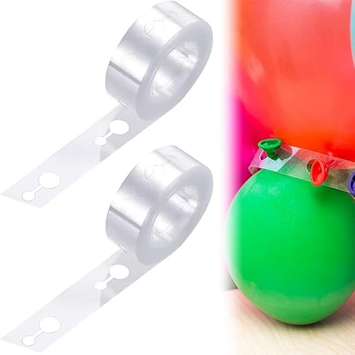 2PCs Ballongirlanden-Band 5m – Doppelloch-Ballonband für schnelle Dekoration bei Hochzeit, Party & Festen