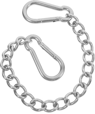 VALICLUD Edelstahlkette 30cm X 4mm mit Federschnallen Robuste Hängemattengurt Verlängerung für Outdoor Hängesessel Schaukel und Boxsack Wetterbeständig für Garten und Spielplatz