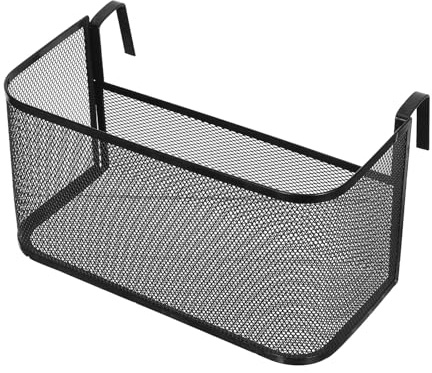OSOLADY Bedside Shelf: Hanging Storage for Dorm Bed Sofa for Tablet Water Bottle Holder - Headboards Hanging Wire Basket - Crib Rails Organizer Black