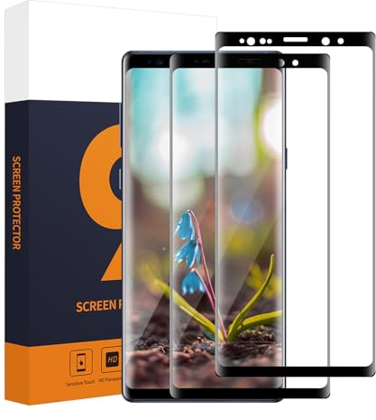 Carantee Verre Trempé pour Samsung Galaxy Note 9(6,4 Pouces), 0,33mm Couverture 3D Protection Écran, Dureté 9H Anti Rayures, Bubble Free, Sensibilité tactile, 2 Pack HD Claire Note 9 Vitre Protection