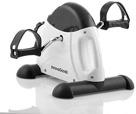 InnovaGoods® Stationäre Pedale, Heimtrainer, Statischer Pedalierer, Beinmaschinen, Pedaltrainer für Arm- und Beintraining, ideal für ältere Menschen, Weiß | Schwarz