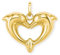 Amor Motivanhänger Damen Anhänger, Gold, Delphin, Kommt in Schmuck Geschenk Box, 9979431