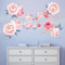 decalmile Wandtattoo Blumen Rosa Rosen Wandsticker Wohnzimmer Schlafzimmer Wanddeko (1 Pack)