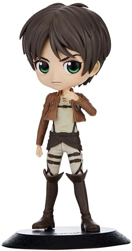 Banpresto BP18528 ATTACK ON TITAN - QPosket - Eren Yeager B - Figurine 14cm, Black