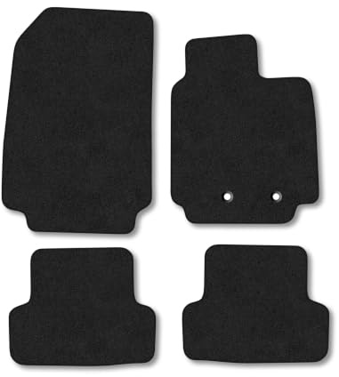 Renault Clio (2005-2012) Carpet Car Mats | Black Edge Trim Tailored Fit Floor Mats Full Coverage Protection Accessories Easy Clean Anti Slip Made in the UK