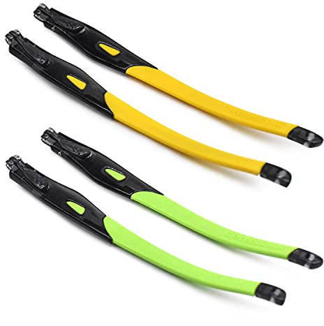 SOODASE Gelb/Hellgrün Gummi Ersatz durchsichtige schwarze Rahmenbeine Für Oakley Crosslink Sweep/Switch Brillengestell