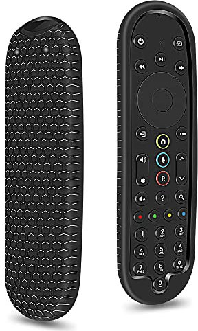Silikon Schutzhülle für Sky Q Fernbedienung EC302 EC202 EC201 Smart TV Remote Control Anti-Rutsch Stoßfest Cover Case Hülle Silikonhülle für Sky Q 2021 Newest Bluetooth Voice Fernbedienungen (Schwarz)