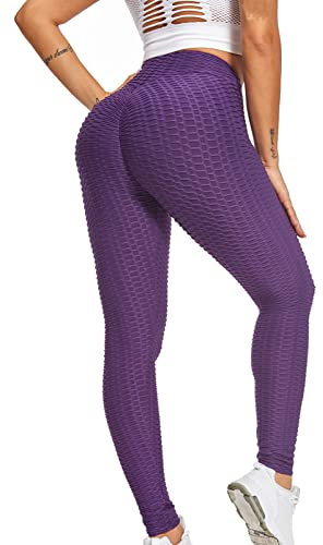 Merlvida Leggins Sportivi Donna Pantaloni Tuta Donna Anticellulite Leggins Donna a Vita Alta Coprenti Leggings da Yoga Alta Elasticità Leggings 3D Pusu Up Compressi Collant Palestra Allenamento