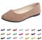 Hwalleum Women's Ballet Flats, Womens Simple Casual Flat Shoes Solid Color Pumps Ladies Girls Dolly Ballet Ballerina Work Smart Office Formal Comfort Pointed Toe Slip On Flats Shoes Khaki
