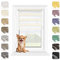 MARDOM Rollos für Fenster Ohne Bohren, Duo Rollo Tag und Nacht, Rollo Ohne Bohren, Doppelrollo Klemmfix Ohne Bohren, Fensterrollo Innen, Jalousien (Cremig, 42.5x140 cm (Stoffbreite: 38.5)