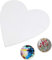 1 lot de toile vierge pour artiste - 30 cm - Cadre en toile tendue - Panneau d'art en forme de cœur pour peinture à l'huile acrylique