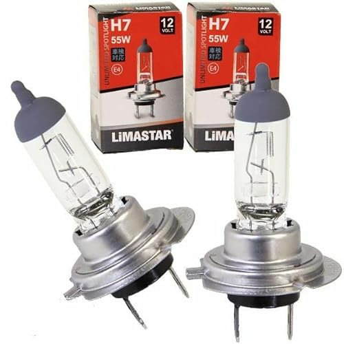 2X Halogen H7 Scheinwerferlampe Birne kompatibel für Ford Grand C Max 55W 12V Abblendlicht Fernlicht Glühlampen | E - Prüfzeichen | Sockel PX26d - Warm Weiß