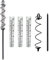 JOYBee 12,7 cm Kapazität Glas Spirale Regenmesser 3 Stück 12,7 cm Ersatz Glas Regenmesser Hängende Regenmesser Garten Regen Wasserzähler Messung mit Metallrahmen, Dekoration für Outdoor Garten