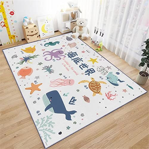 Laminas Infantiles Para Habitacion azul alfombra navidad alfombras grandes baratas infantiles Alfombra de la sala de estar Ballena azul Patrón simple Alfombra duradera Sofá 200X250CM alfombras cocina