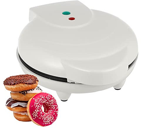 PW TOOLS Donut Maker - 1200W Gaufrier Petit-Déjeuner Donut Maker Machine - Gaufrier antiadhésif pour Usage Domestique et Commercial, 7 Trous Donut Maker pour Brownies