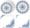 Topfunyy Floral Blue & White Flower Party Tableware Decorations, 20 Pcs Plates and 20 Pcs Napkins, Disposal Tableware for Birthday Party Baby Shower Wedding Party Supplies