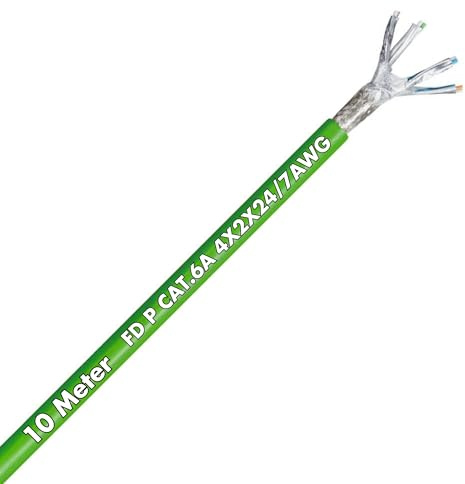 Lapp 10m ETHERLINE FD P CAT.6A 4x2x24 AWG Ethernet LAN Verlegekabel | Schleppkettenleitung Typ C für 10 Gbit/s, hochflexibel, UV- und Ölbeständig, Power over Ethernet PoE, UL/CSA zertifiziert