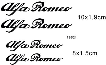 Generisch Stickers Aufkleber für Bremssattel Schwarz Kompatibel mit Alfa Romeo Bremsen TBS21