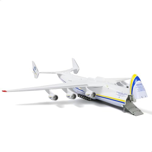 NUOTIE AN-225 Mriya Kit di Aeromodelli in Scala 1:200 Modello di Aeroplano da Trasporto in Metallo Verniciato Ucraino da 17,3 Pollici con Espositore Kit Modello di Aeroplano per Adulti Regalo