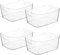 NANLIUJING Kühlschrank Organizer 4er Set, Aufbewahrungsbox Küche Organizer, Fridge Organizer Set, Küchen Organizer für Speisekammer, Gefrierschrank, Schrank, Badezimmer, Büro - BPA-frei 24.5x17x10.5CM