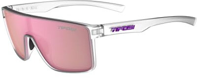 Tifosi Sanctum Sonnenbrille, ideal für Radfahren, Golf, Wandern, Laufen, Tennis & Pickleball, Lifestyle, Satinklar (Pink Mirror)