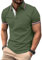 zitysport Poloshirt Herren Kurzarm Shirt Atmungsaktives Golf Polo Shirt Männer Sommer Shirts Sport Basic Slim Fit Tshirt mit Brusttasche Polohemd(Militärgrün-2XL)