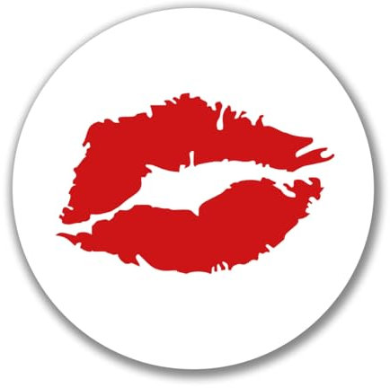 Huuraa Aufkleber Kussmund Lippen Geschenk 10cm Sticker Kussmund Geschenkidee