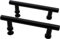 Clarmonde Shower Door Handle 2 Pack Shower Door knob Pull Handle Parts Replacement 145mm Hole to Hole Stainless Steel with Plastic knobs Glass Door Handle (Black 145mm)