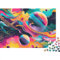 Cool Gradient 500 Teile Puzzle Spielzeug Geschenk Familien-Puzzlespiel Psychedelic Color Art Für Erwachsenen Ab 14 Jahren Impossible Puzzle 500pcs (52x38cm)