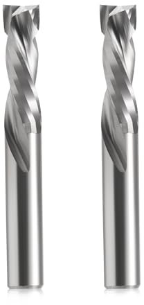 EU_HOZLY Spiralfräser Up&Down Compression Bit 8mm Schnittdurchmesser, 8mm Schaft, 25 mm Schnittlänge CNC-Schaftfräser für Holzschnitzerei, Gravur, 2St