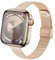 DEALELE Strap Compatible with Apple Watch 42mm 41mm 40mm 38mm, Slim Thin Stainless Steel Metal Mesh Replacement Bands for iWatch Series 10/9 / 8/7 / 6/5 / 4/3 / SE Women Men, Rose gold