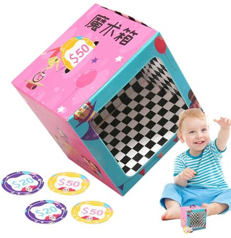 Hobngmuc Zaubertrick-Münzendose, Geld-Zaubertrick-Box - Pädagogische Magic Box Münzbank-Puzzlespielzeug | Zusammenbau von Spielzeug, Partygeschenken, fördert die Fähigkeitsentwicklung für Kinder,