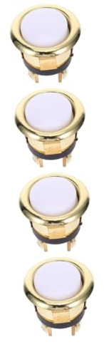 Artibetter 4pcs Self-resetting Door Bell Button Sturdy Ringer Button for Home Easy Install Ring Doorbell Spare Parts