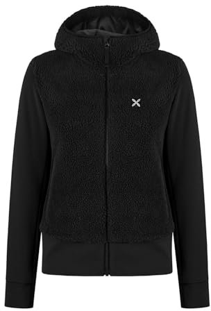 MONTURA Sherpa Mix Jacket Donna MJAC77W90 Colore Nero è Una Giacca in Pile Calda e Traspirante: Perfetta per Passeggiate e Giorni di Riposo. XL