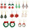 18 Teiliges Weihnachtsohrring Set, Weihnachtsschmuck Sets für Frauen Weihnachts Ohrhänger Set Weihnachts Accessoires für Frauen Weihnachtsschmuck Anhänger