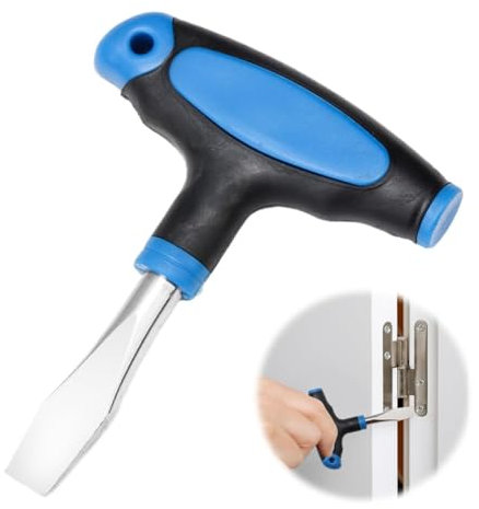GIONAR 9mm T Handle Flat Head Screwdriver, Carbon Steel Slotted Flathead Screwdriver, Flat Head Screwdriver with Plastic Handle for Film Sets, Electronics, Eyeglasses, and Repair(Blue Black)