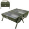 kisidus Barbecue Portable 2 en 1 avec Thermomètre BBQ à Charbon Inox Grill de Table pour Jardin Balcon Voyage Camping - Vert